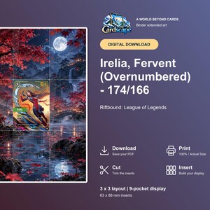 Irelia Vendetta Erweiterte Seite für den Kunstordner | Mondbeschienener Ahorngarten (Michi-Methode) (Digitaler Download)