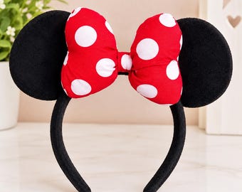 Classic Mickey Ears Headband, Custom Minnie Ears, Park, Outfit, Cruise, Hair Accessories