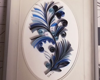 LIGHT AS A FEATHER Paper Quilled Handmade Wall Decor, Paper Filigree Wall Art
