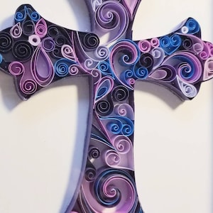Custom Order Paper Quilled Cross Wall Decor