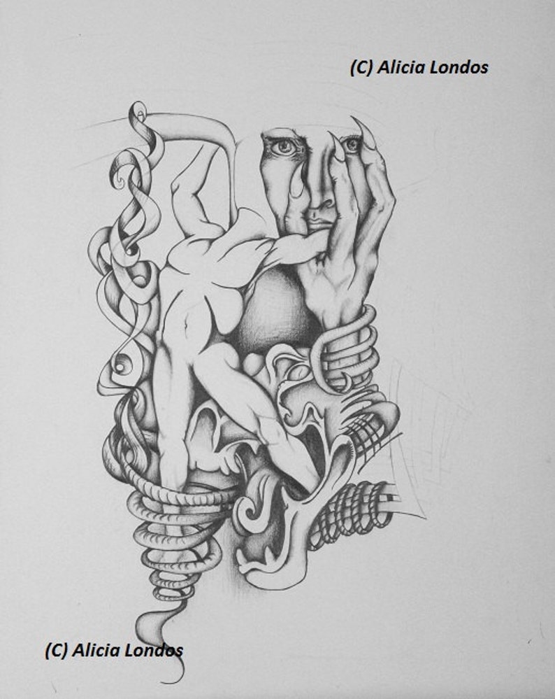 Drawing tattoo style drawing image 1