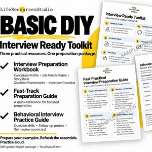 Interview Preparation Workbook | Job Match, STAR Stories, Interview Checklist & MORE