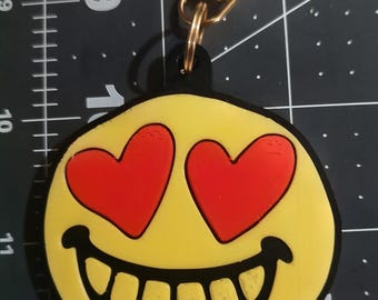 Love Smile-oji Bag Charm | Heart Eyes | Colorful Purse, Backpack & Bag Charm