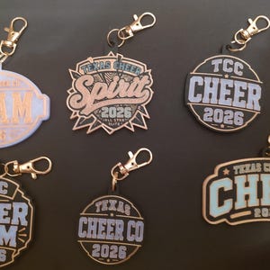 Custom Bulk Bag Charms, Personalized Town Team Club Group, 24 Piece Minimum Bild 2
