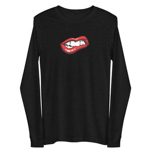 Biting Lips, Unisex Long Sleeve Tee
