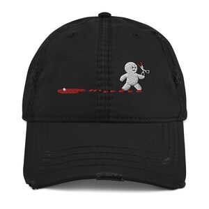 はさみで走る、ダメージ加工のダッドハット