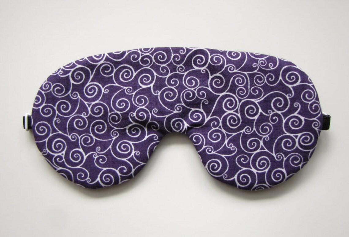 Purple Sleep Mask Adjustable Sleeping Mask Purple Eye Mask Etsy