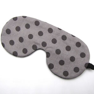 Gray Polka Dots Sleeping Mask, Gray Sleep Mask, Eye Mask image 7