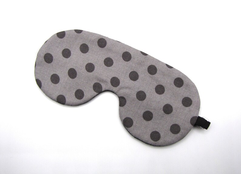 Gray Polka Dots Sleeping Mask, Gray Sleep Mask, Eye Mask image 7