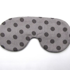Gray Polka Dots Sleeping Mask, Gray Sleep Mask, Eye Mask image 3