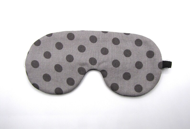 Gray Polka Dots Sleeping Mask, Gray Sleep Mask, Eye Mask image 3