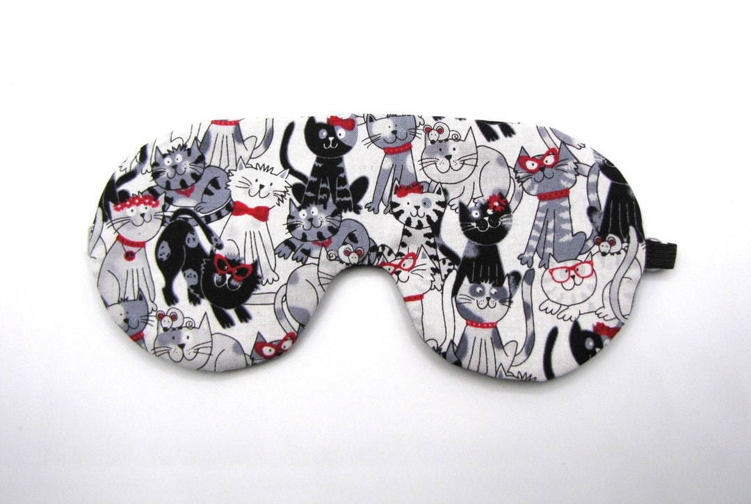 Cat Sleep Mask Cute Kitty Sleeping Mask Cotton Adjustable Etsy