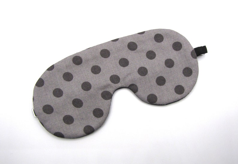 Gray Polka Dots Sleeping Mask, Gray Sleep Mask, Eye Mask image 8