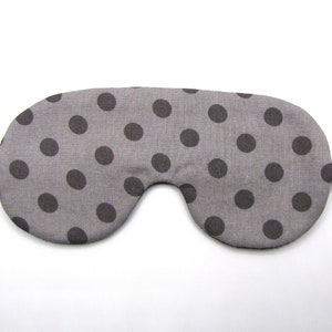 Gray Polka Dots Sleeping Mask, Gray Sleep Mask, Eye Mask image 6