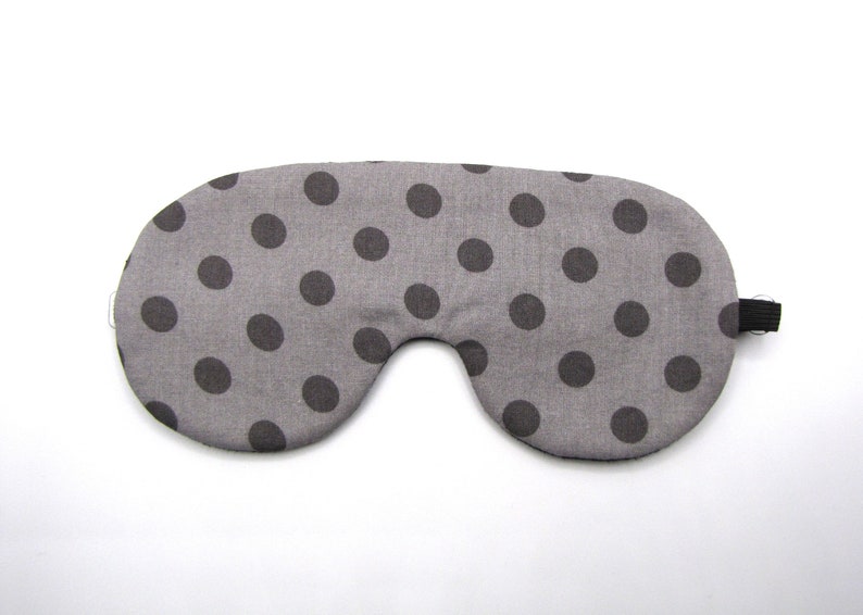 Gray Polka Dots Sleeping Mask, Gray Sleep Mask, Eye Mask image 6