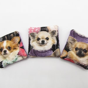 Imanes de chihuahua para nevera, imanes de tela, idea de regalo para amantes de los perros