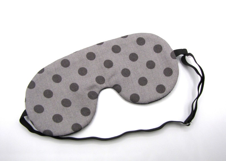 Gray Polka Dots Sleeping Mask, Gray Sleep Mask, Eye Mask image 2