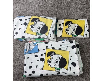 Vintage 1990s Disney 101 Dalmatians Twin Sheet Set – 3 Pieces