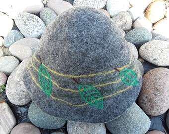 Sauna Hat, Handmade. Felted Unisex Hat. Wool Sauna Hat. Felted Unisex Bath Cap.