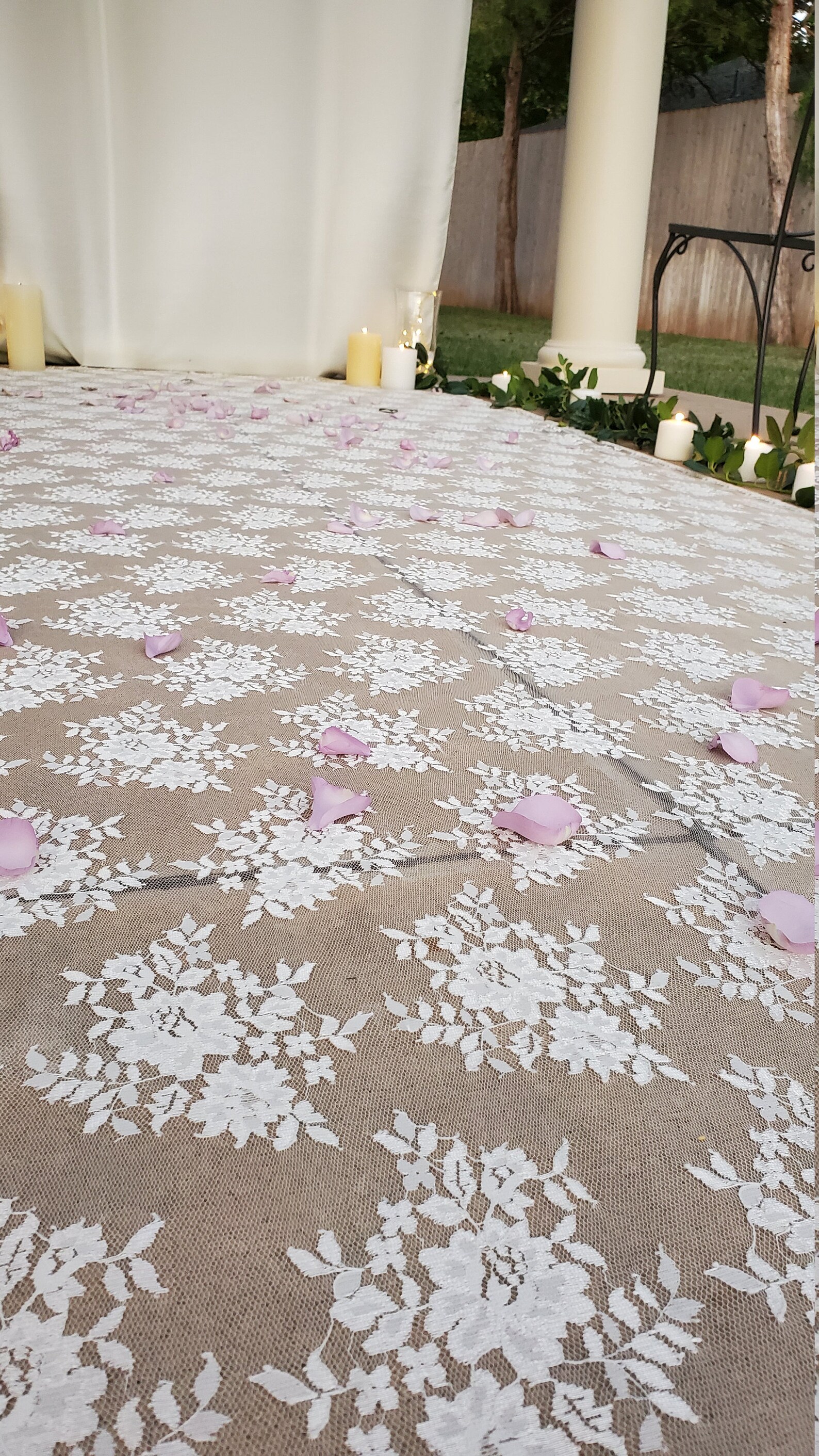 Custom White Lace Aisle Runner Laser Cut Floral Scalloped Etsy