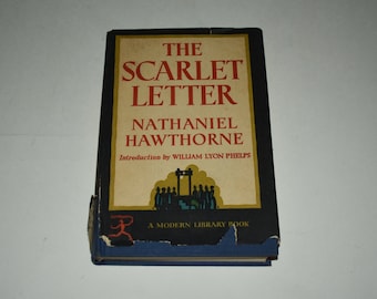 Vintage 1950 The Scarlet Letter Hardback Book with Dust Jacket