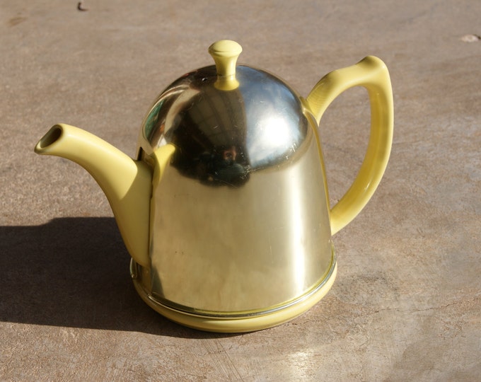 1950s Hall Yellow Teapot With Matching Yellow Metal Cozy Etsy
