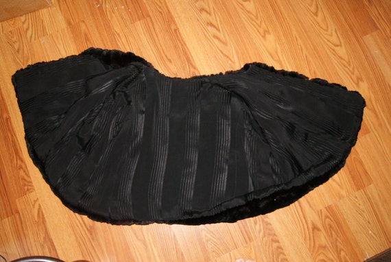 Vintage Victorian Era Black Dyed Rabbit Fur Capelet U… - Gem