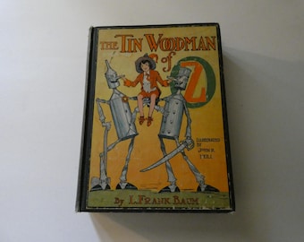 The Tin Woodsman Of OZ Hardback Book By L. Frank Baum Mid Century Reprint
