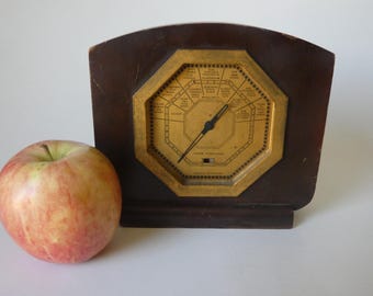 Vintage Art Deco 1930s Taylor Stormoguide Barometer In Wood Case Missing Glass On Gauge
