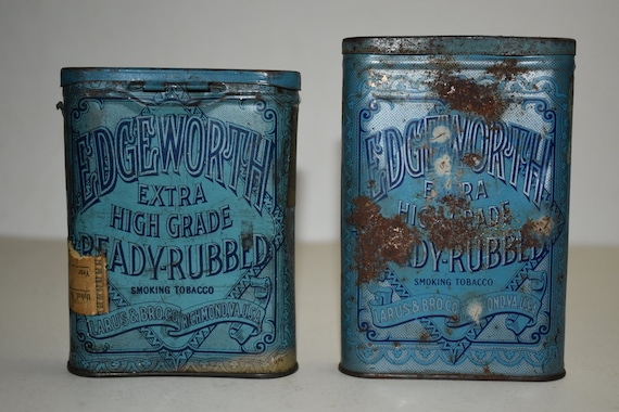 edgeworth tobacco tin history Vintage 1920s Edgeworth Tobacco Tins: Advertising Collectibles, Set of 2