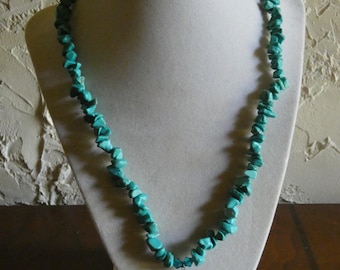 Desert Rose Trading Jay King Turquoise Chips Necklace With Abalone Pendant Sterling Silver Clasp