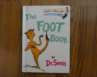 Vintage Dr. Seuss The Foot Book Hardback (1968) Bright and Early Book