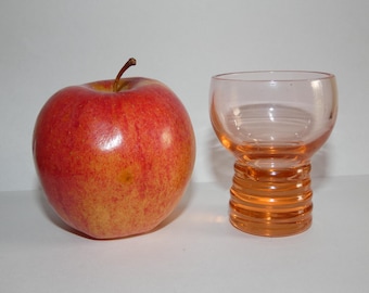 Vintage 1930s Dunbar Flint Company Glass Pink Depression Glass Shot Glass With Aramis Pattern