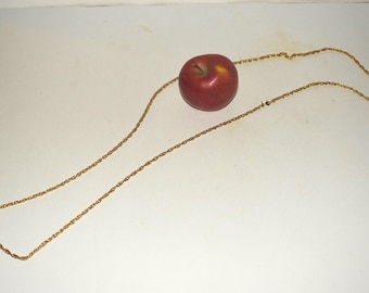 Vintage MONET Gold Tone Chain Link Long Statement Necklace Convertible To Double Wrap Necklace