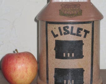 Vintage Cast Iron Enamelware LISLET FURNACE Cigar Humidor Salesman Sample Advertising