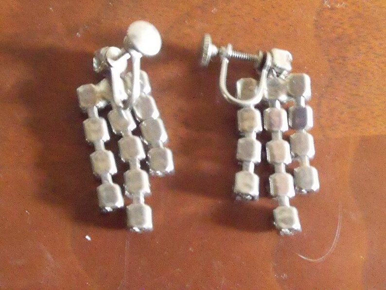 Vintage Rhinestone Choker Necklace And Earrings Jewelry Set Etsy