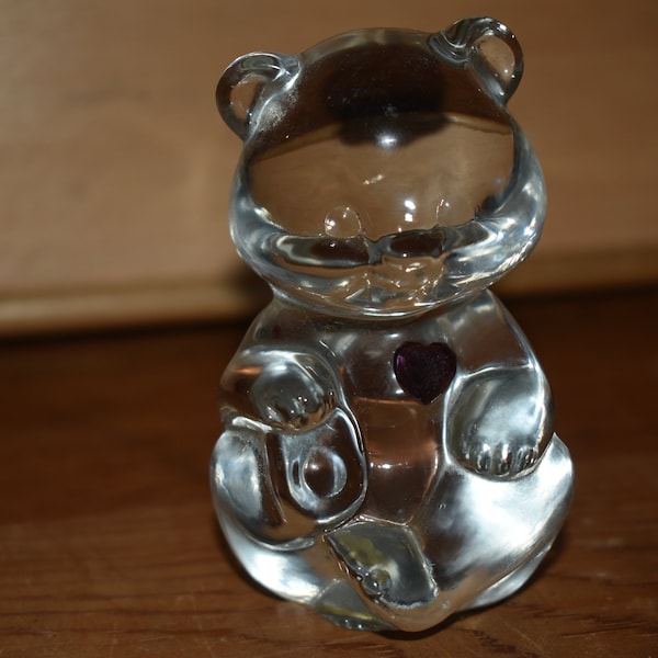 Glass Bear Paperweight Etsy