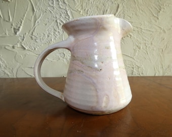 Collectible 2000s Stoneware Ceramic Creamer Or Small Pitcher In Farmhouse Or Rustic Style