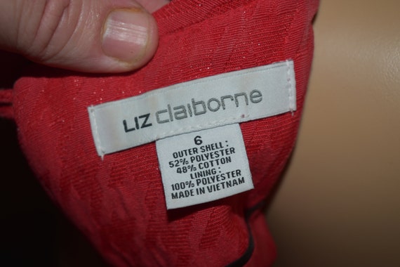 LIZ CLAIBORNE Red Houndstooth Sleeveless Dress - … - image 10