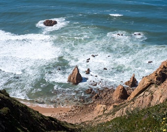 Cabo da Roca, Portugese West Coast, Sintra, Coastal Landscape, Nature Wall Art, Digital Photo Print, 8x10