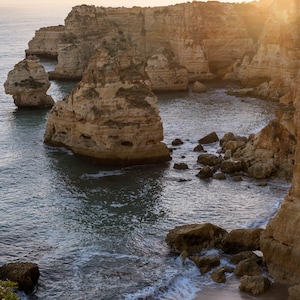 Portugese Coast, Praia da Marinha, Algarve, Coastal Landscape, Nature Wall Art, Digital Photo Print, 8x10