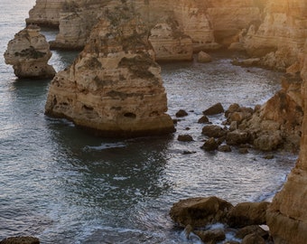 Portugese Coast, Praia da Marinha, Algarve, Coastal Landscape, Nature Wall Art, Digital Photo Print, 8x10