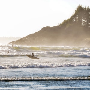 Sunset Surf, Cox Beach, Tofino, Vancouver Island, Canada, West Coast Landscape, Nature Wall Art, Photographic Digital Print