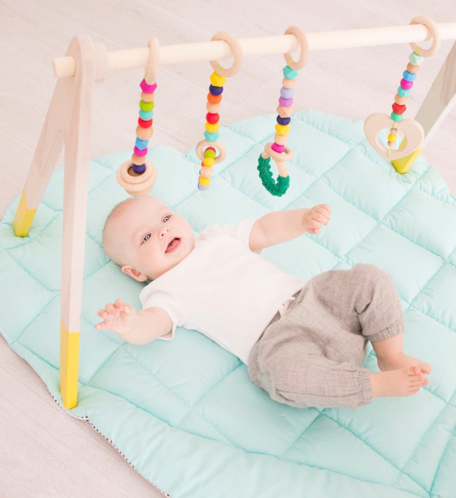 Baby Gym SET Wooden Play Gym Toys Certified Baby Toys Etsy
