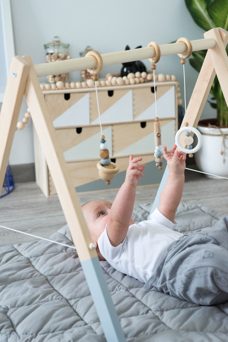 Scandinavian Baby Gym Toys Minimalist Nursery Wooden Baby Etsy