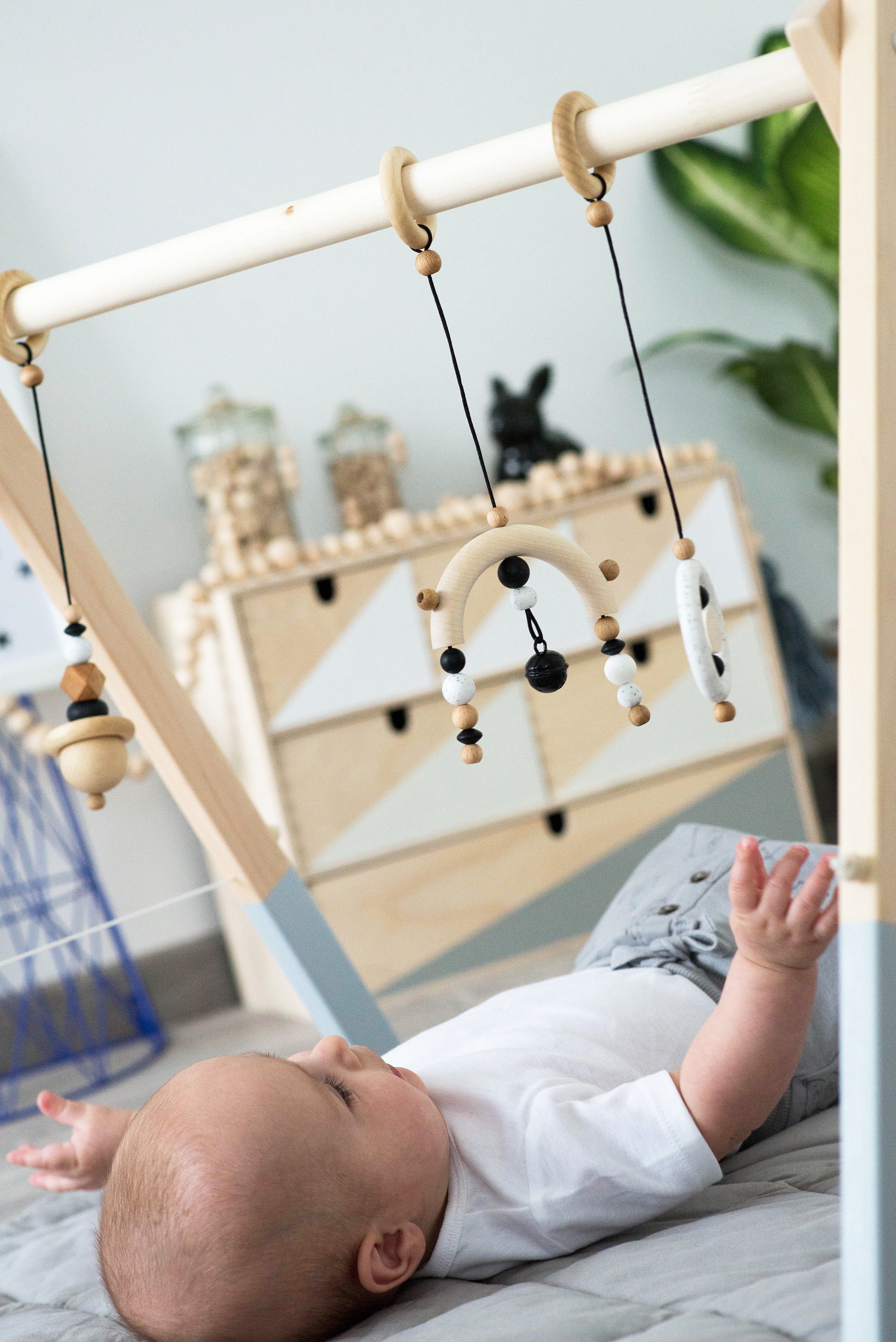 Scandi Baby Gym Toys Minimalist Nursery Wooden Baby Gym Etsy