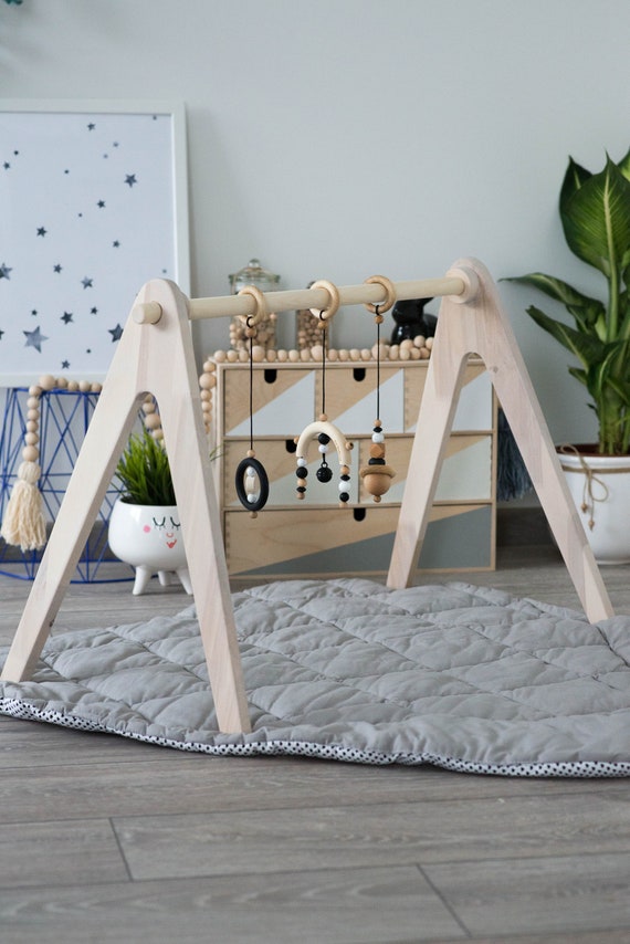 Minimalist Baby Gym SET Scandinavian Nursery Wooden Play Etsy