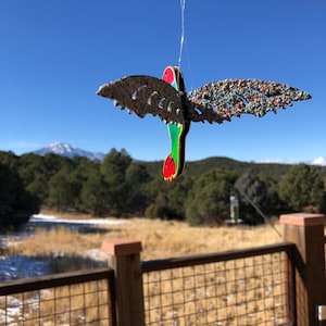 3-D Hanging Metal Hummingbird