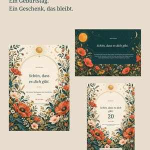 Personalisiertes Geburtstagsgeschenk, An deinem Geburtstag Erinnerungsbuch, Karten und Poster, Deutsche PDF