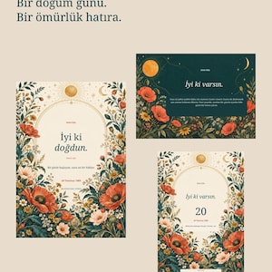 Kişiye Özel Doğum Günü Hediyesi, Doğduğun Gün Anı Kitabı, Kartlar ve Poster, Türkçe PDF